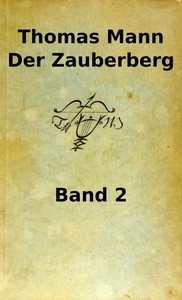Cover of Der Zauberberg. Zweiter Band