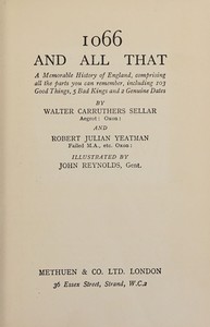 Cover of 1066 and all that