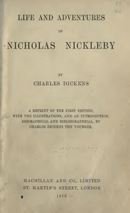 Cover of Nicholas Nickleby